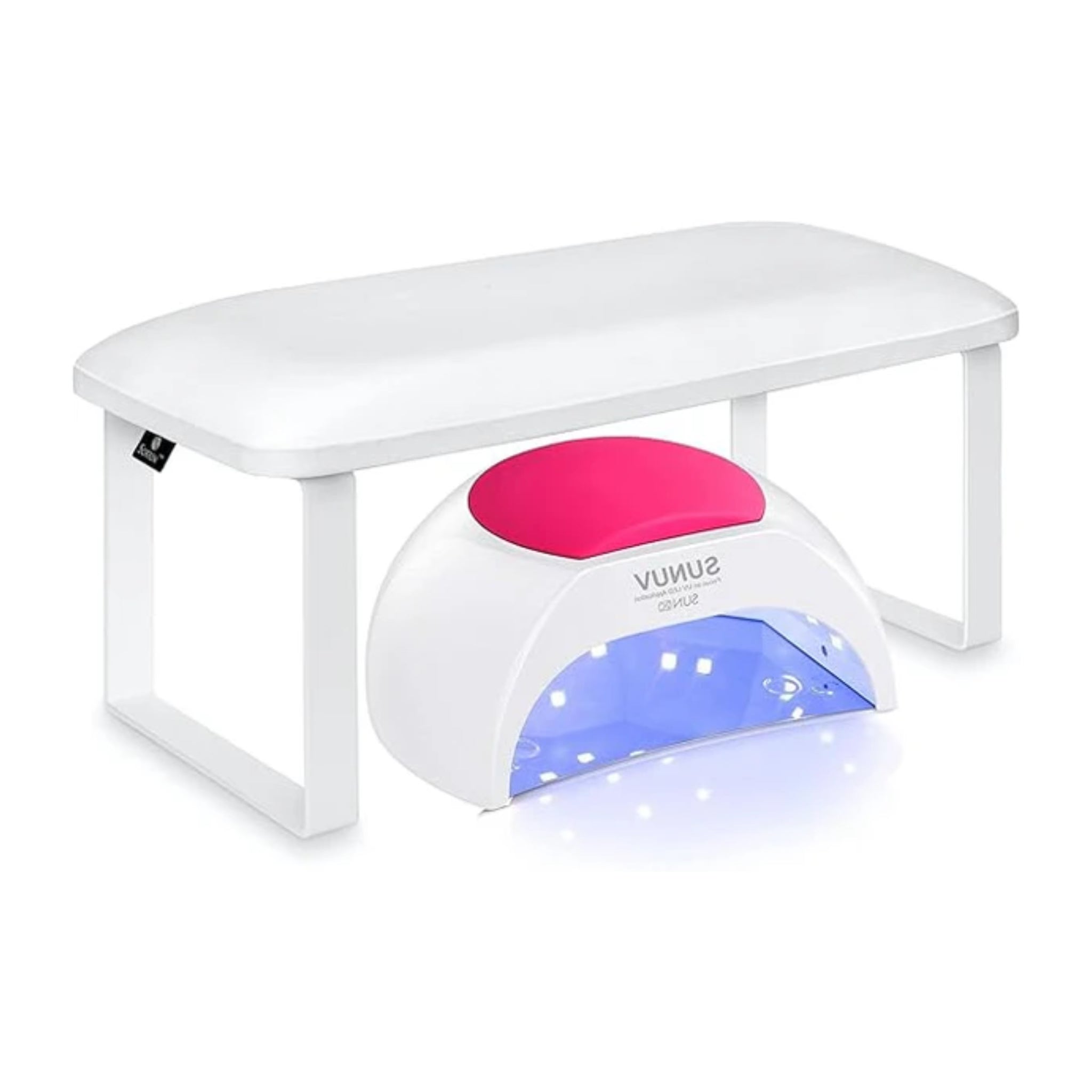 Sorreni Nail Arm Rest - Detachable Arm Rest for Nails Tech, Non-Slip Manicure Hand Holder Pillow for Salon or Home Use (White)