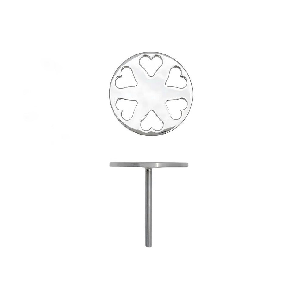 Via Prof Sanding Disc Holder, Heart Cutout Stainless Steel Base 20 mm