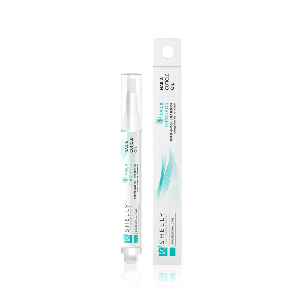 Cuticle & Nail Oil with Moroccan Mint Extract and Tea Tree Oil Shelly 3 ml – Nourishing & Strengthening Cuticle Care for Home & Salon
