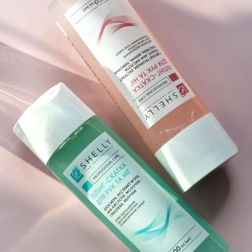 Shelly Peeling Gel for Hands & Feet with Aloe Vera, Mint Extract & AHA Acids 200 ml