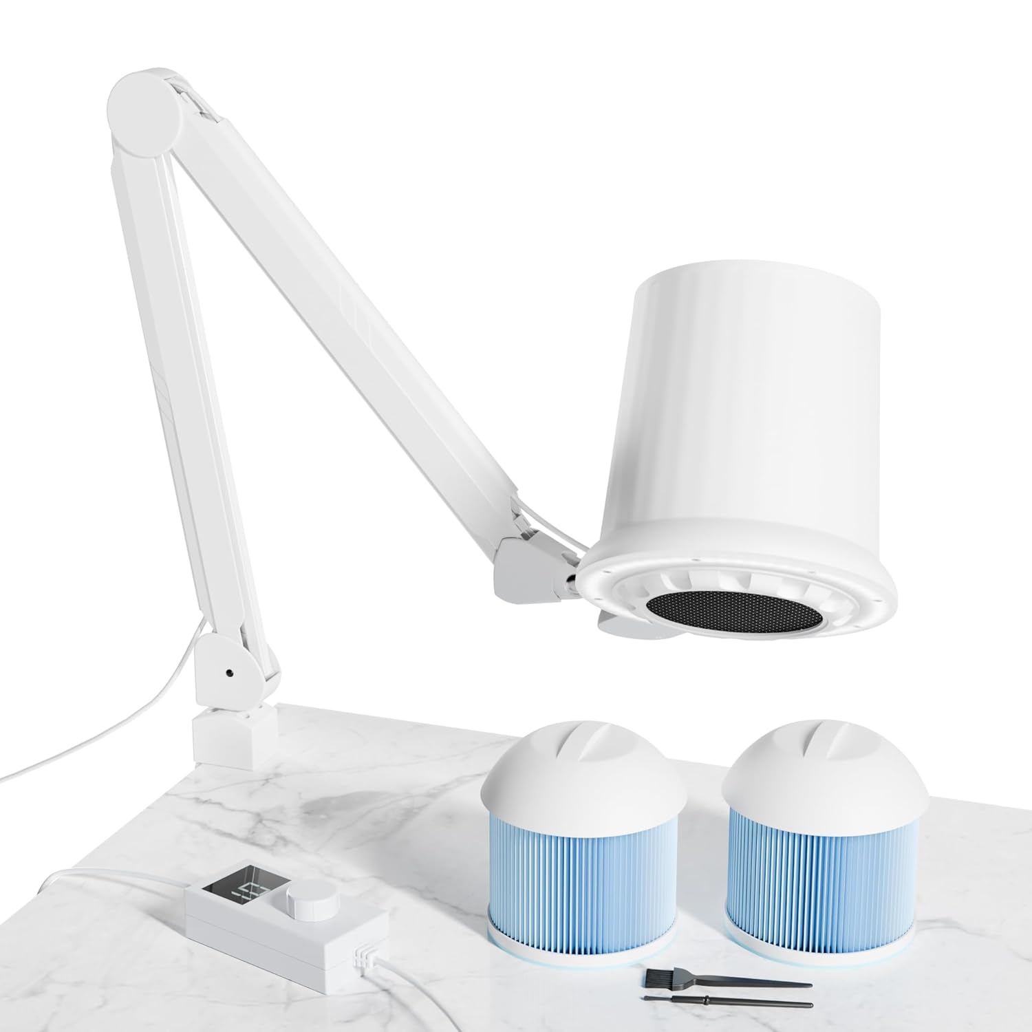 Gelpal 80W Industrial Nail Dust Collector with Adjustable Suction & LED Lighting