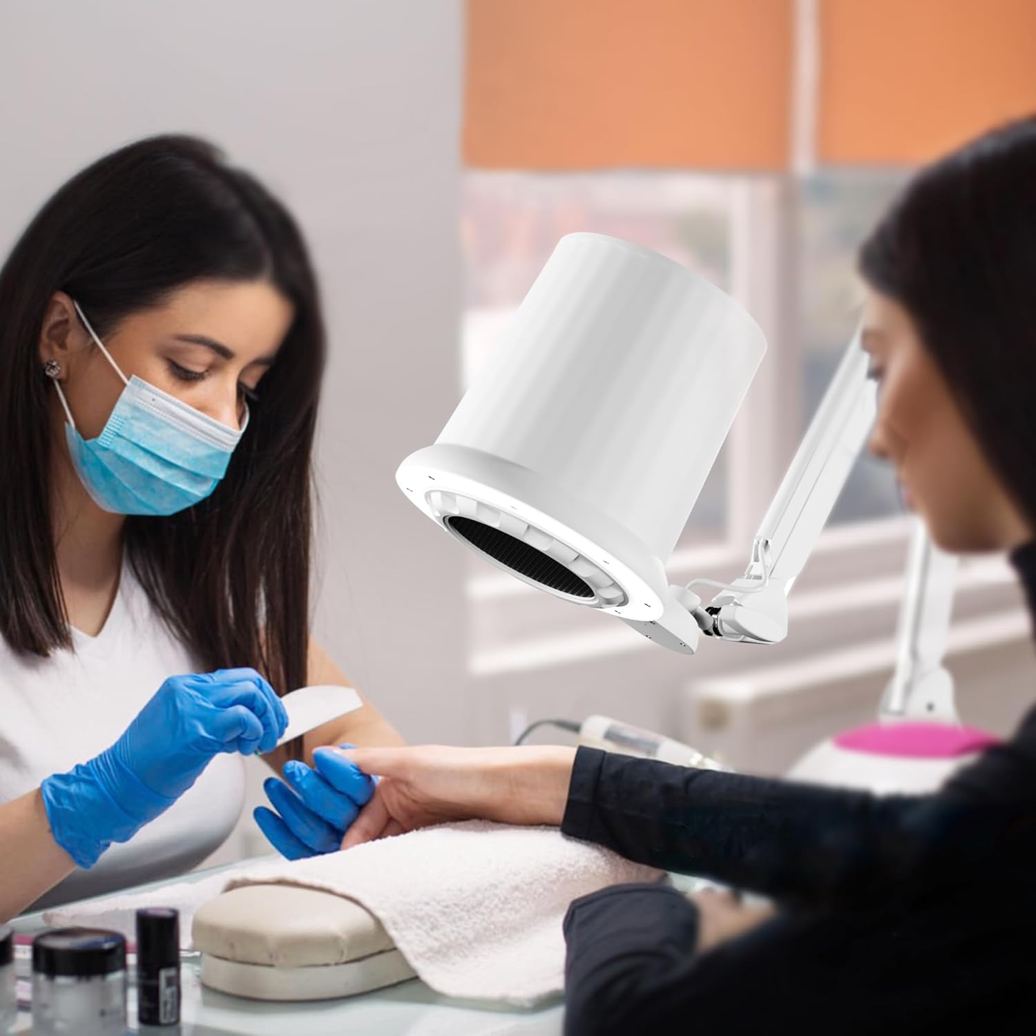 Gelpal 80W Industrial Nail Dust Collector with Adjustable Suction & LED Lighting
