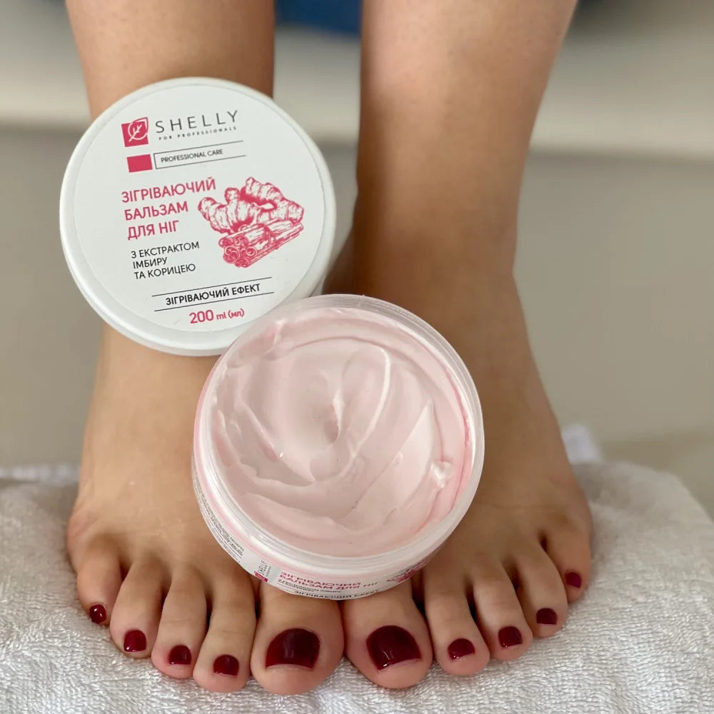 Shelly Warming Foot Balm with Ginger Extract, Cinnamon Oil & Vitamin E 200 ml – Nourishing Moisturizing Foot Care