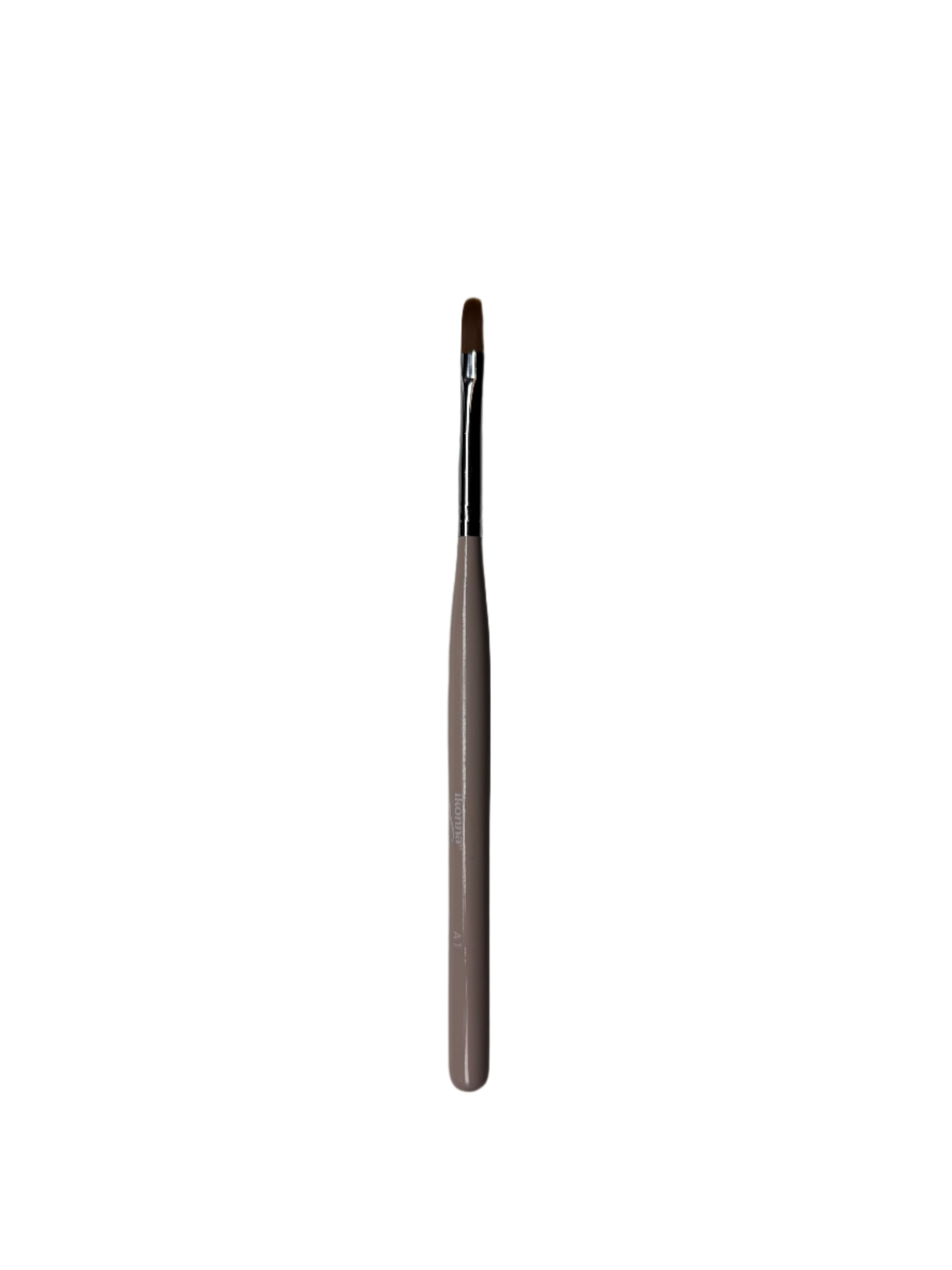 Ikonna Flat Gel Brush, Wide Nail Art Brush for Gel Application & Overlay (Nude)
