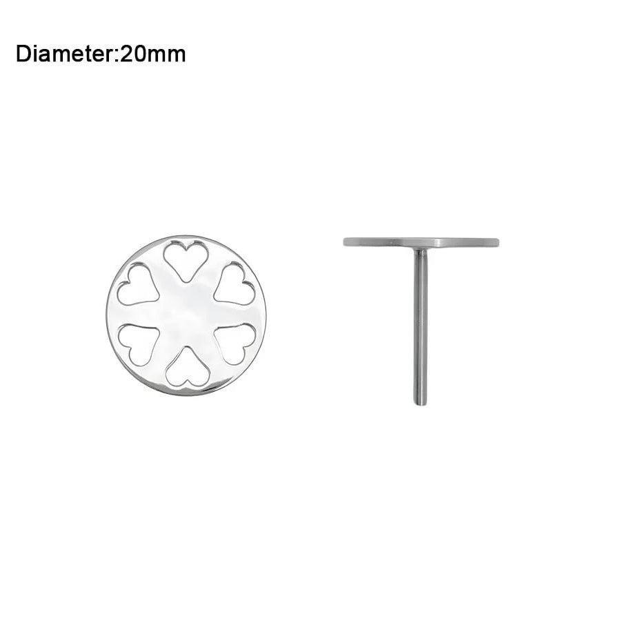 Via Prof Sanding Disc Holder, Heart Cutout Stainless Steel Base
