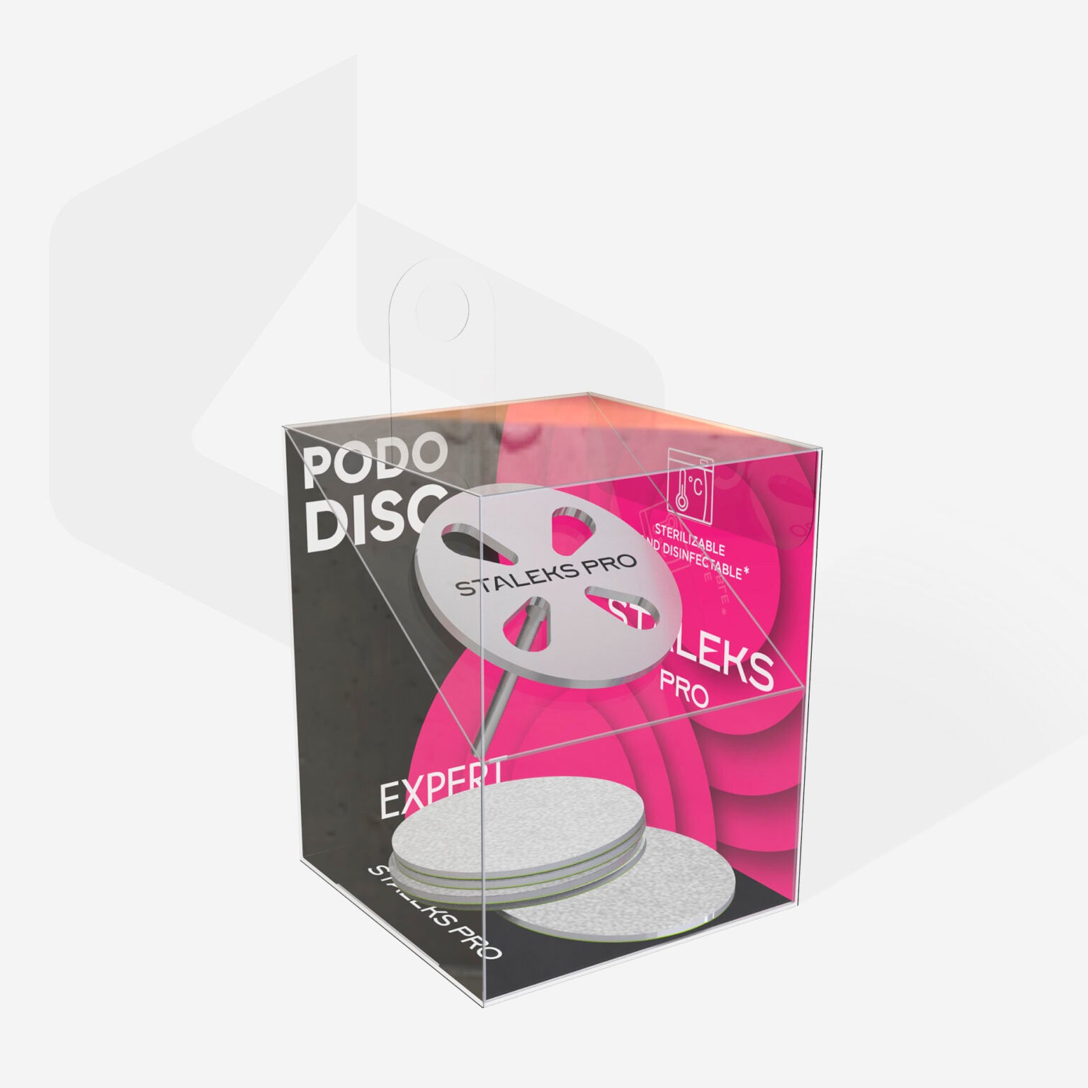 Staleks Pedicure Disc PODODISC L EXPERT with Set of 5 Disposable Files 180 Grit (25 mm)